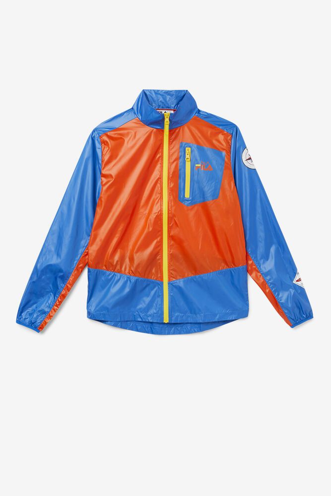 Fila Jacket Mens Orange/Blue - Pinnacle - Philippines 7850312-RS